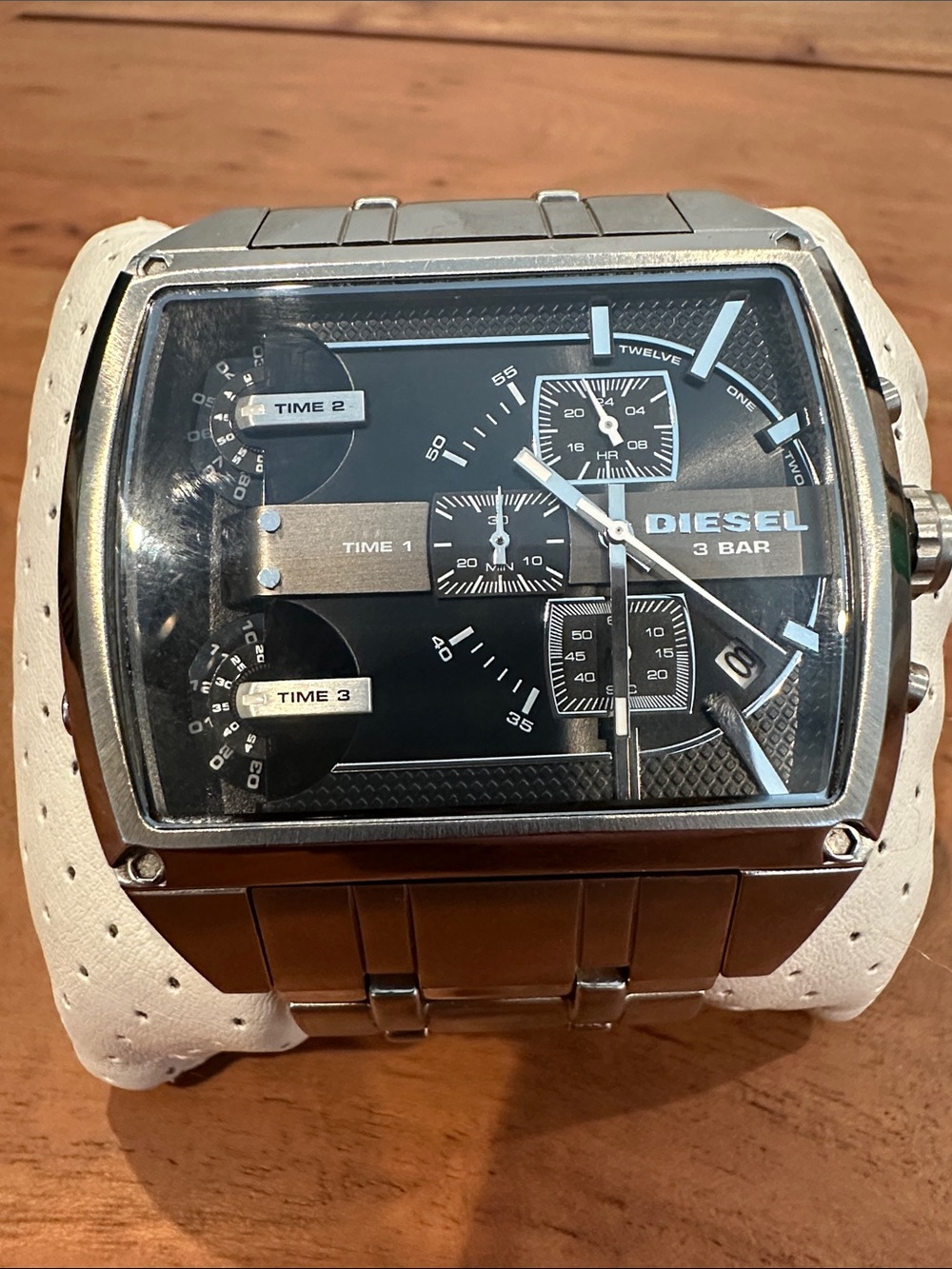 Diesel 3 Bar Silver Stainless Steel Watch with Black Dial